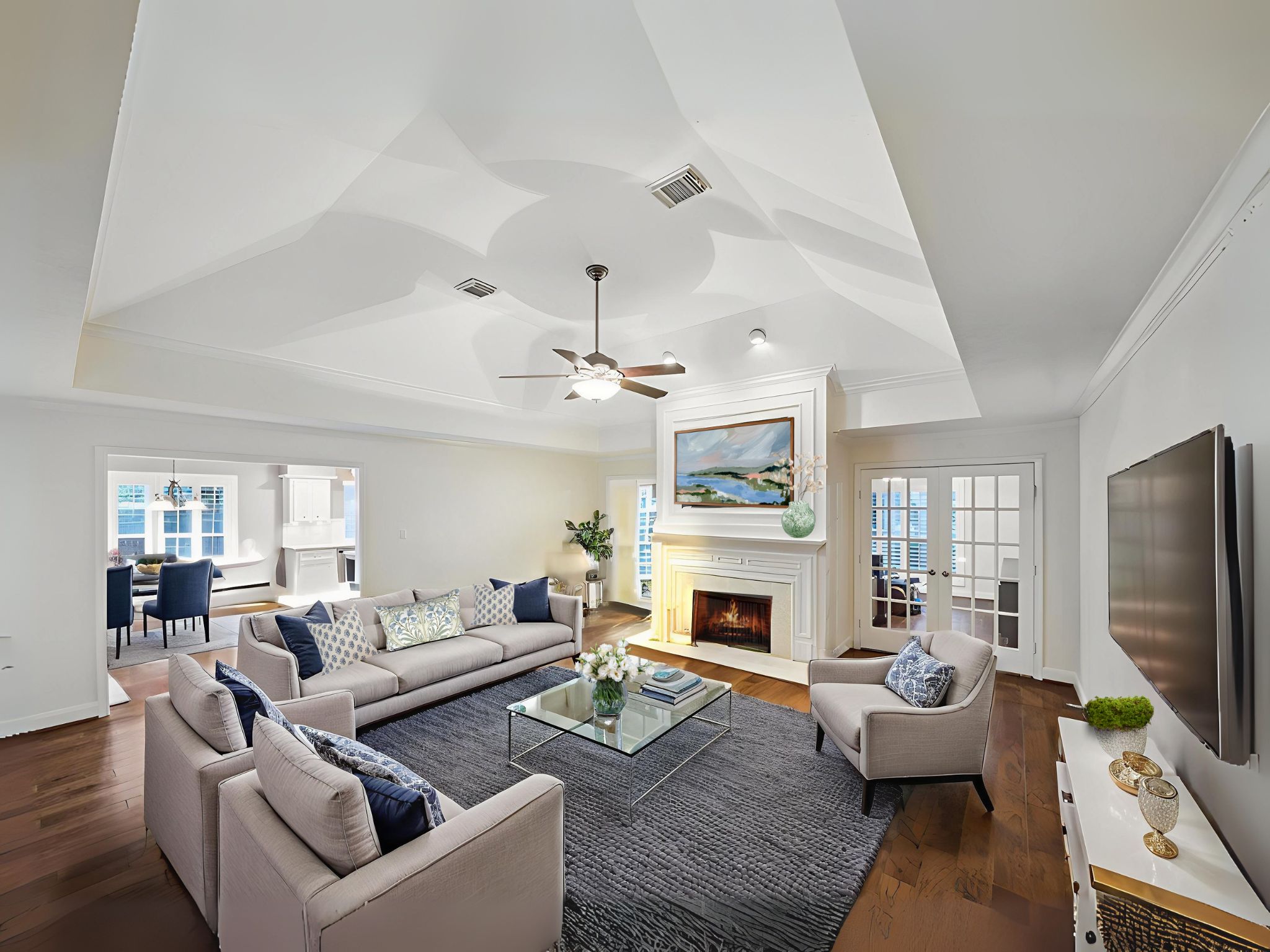 Layered living room designed by Whitney Elaine Designs